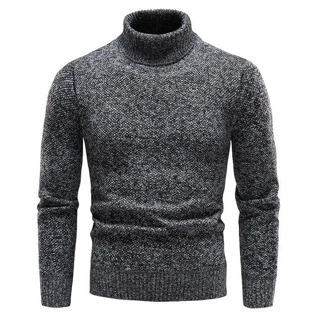 Men's Fashionable Knitted Turtleneck Sweater in Classic Fit | Ideal for Autumn/Winter