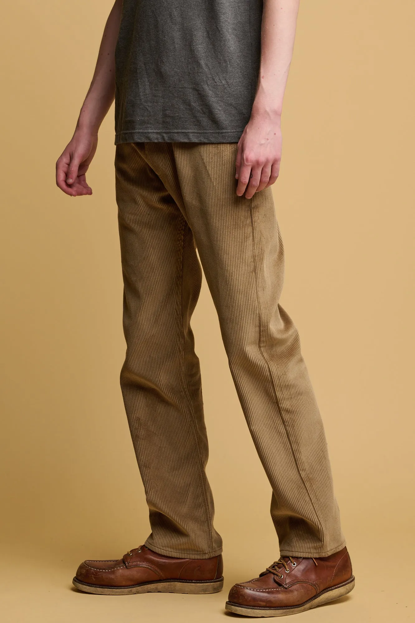 Men's Five Pocket Cord Trouser - Stone