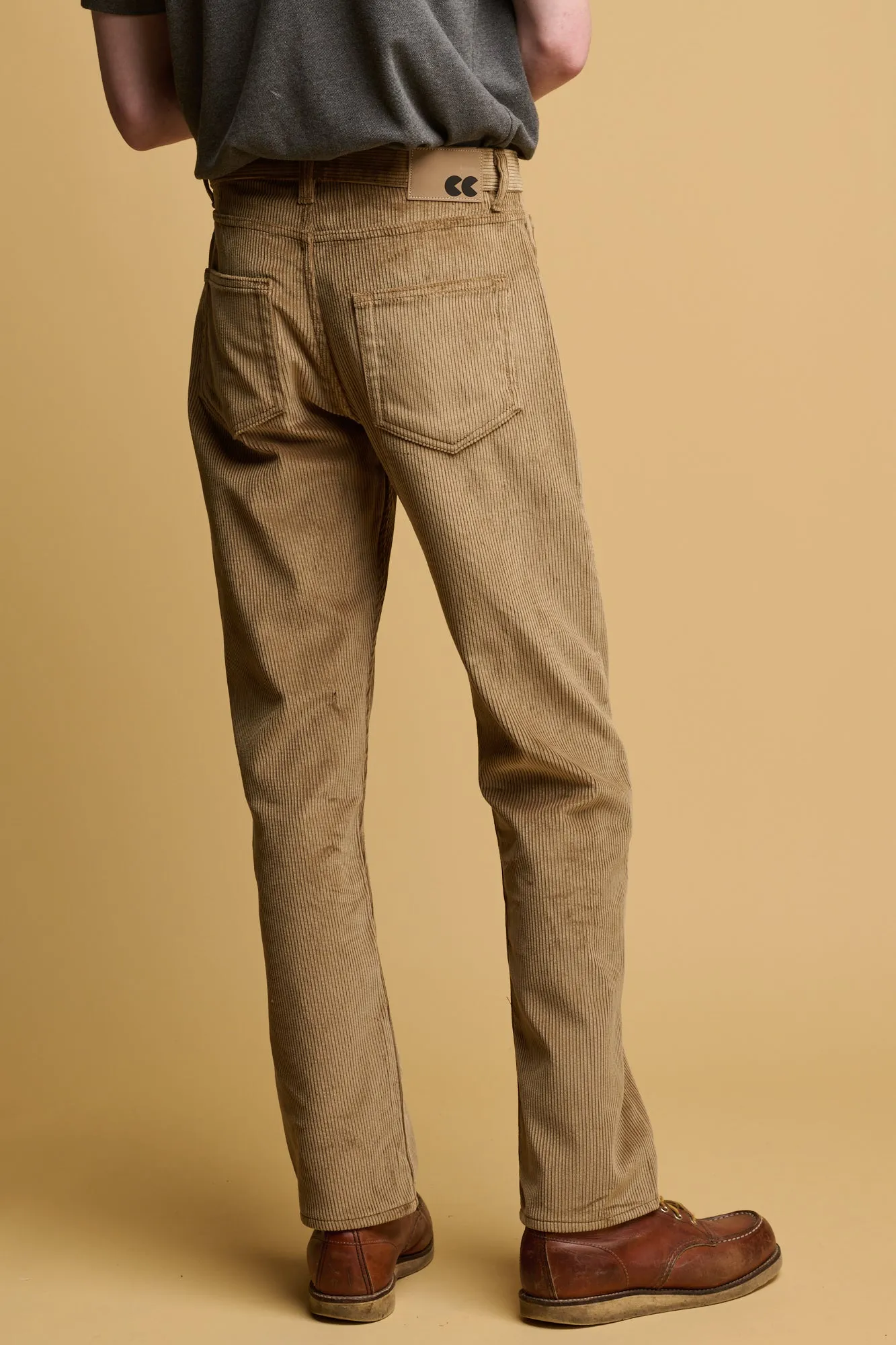 Men's Five Pocket Cord Trouser - Stone