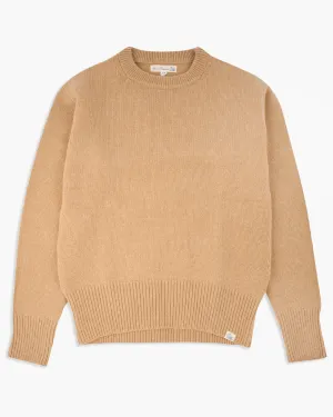 Merz B Schwanen Good Basics LOCC01 Merino Wool & Cashmere Relaxed Pullover - Toffee