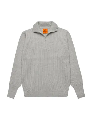 Navy Half-Zip Light Grey