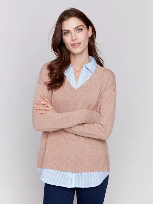 POPLIN FOOLER SWEATER