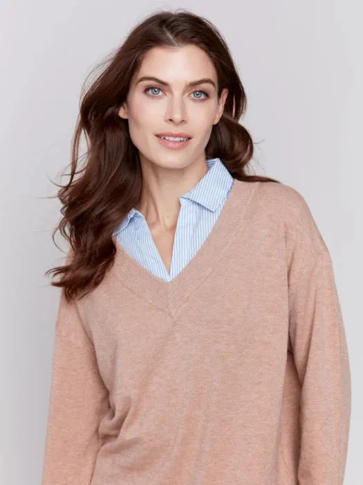 POPLIN FOOLER SWEATER