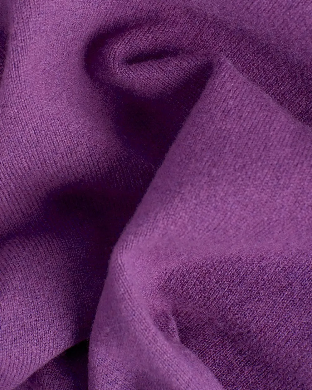 Purple V-Neck Cashmere Sweater