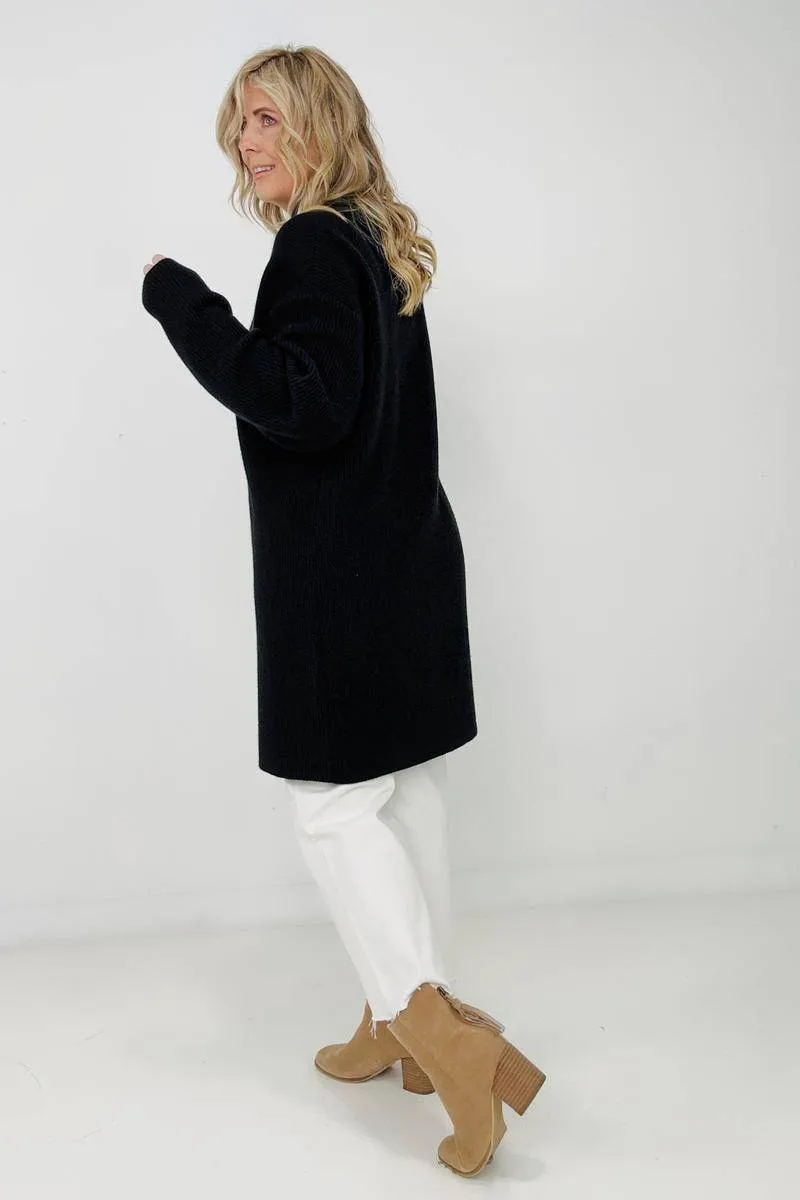 "Mara" Mockneck Front Slit Sweater