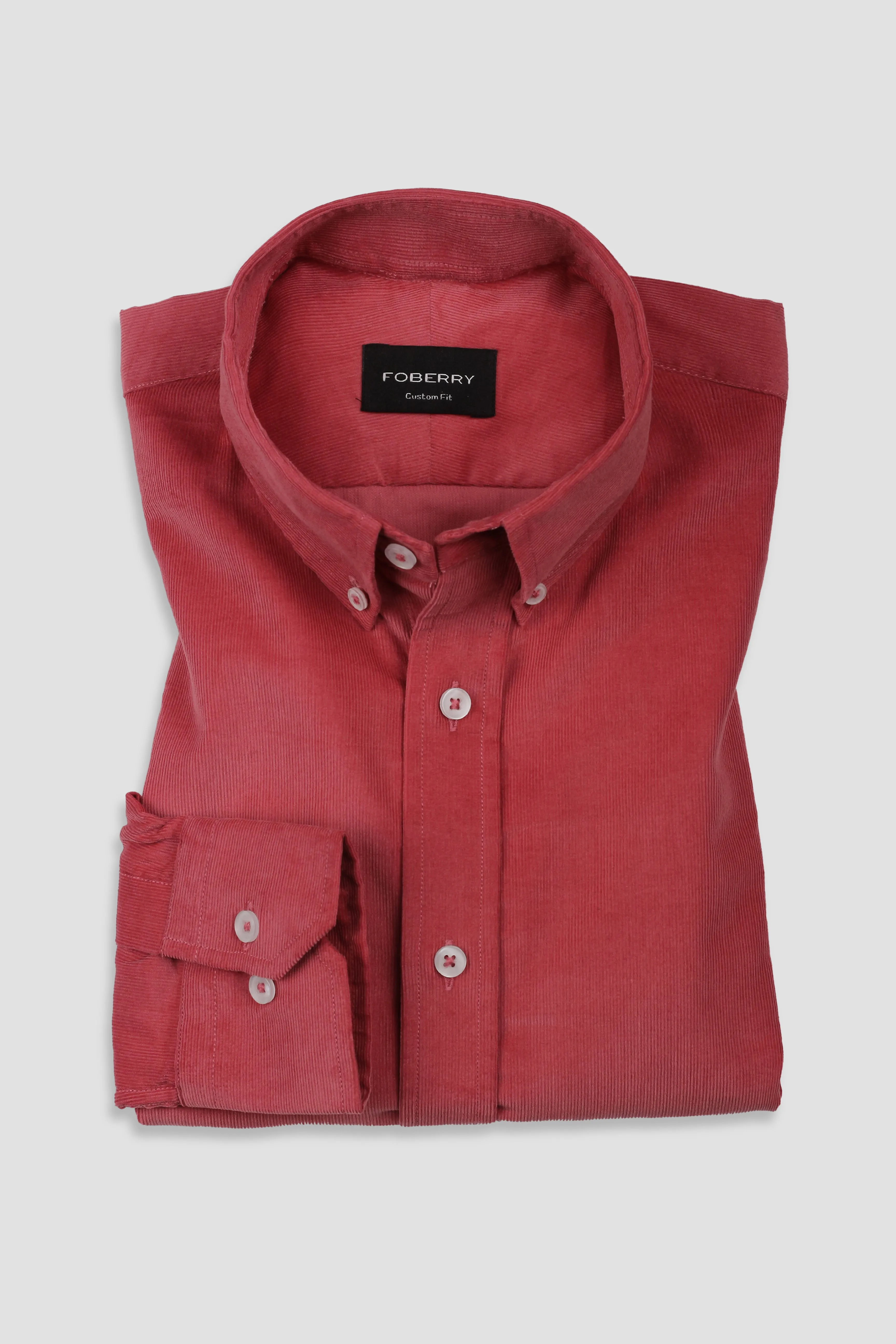 Salmon Corduroy Shirt