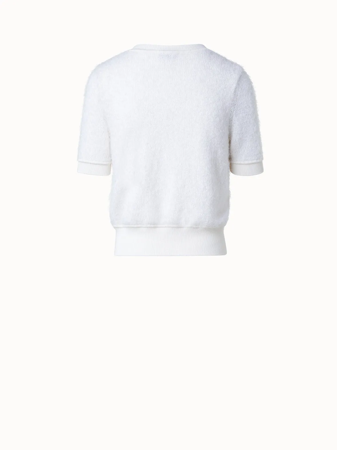 Silk Cashmere Cotton Blend Shortsleeve Sweater