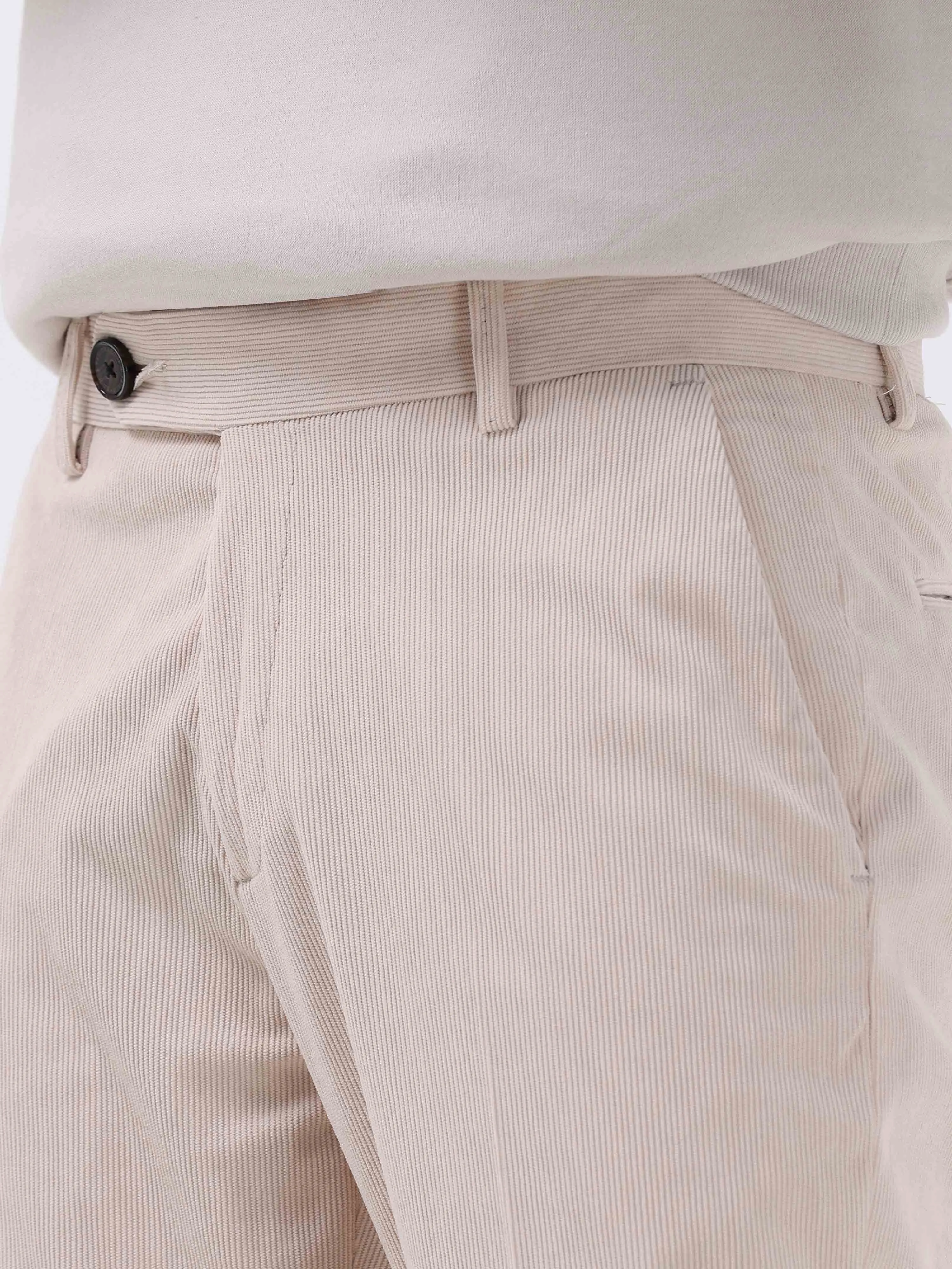 Statement Corduroy Cream Pant