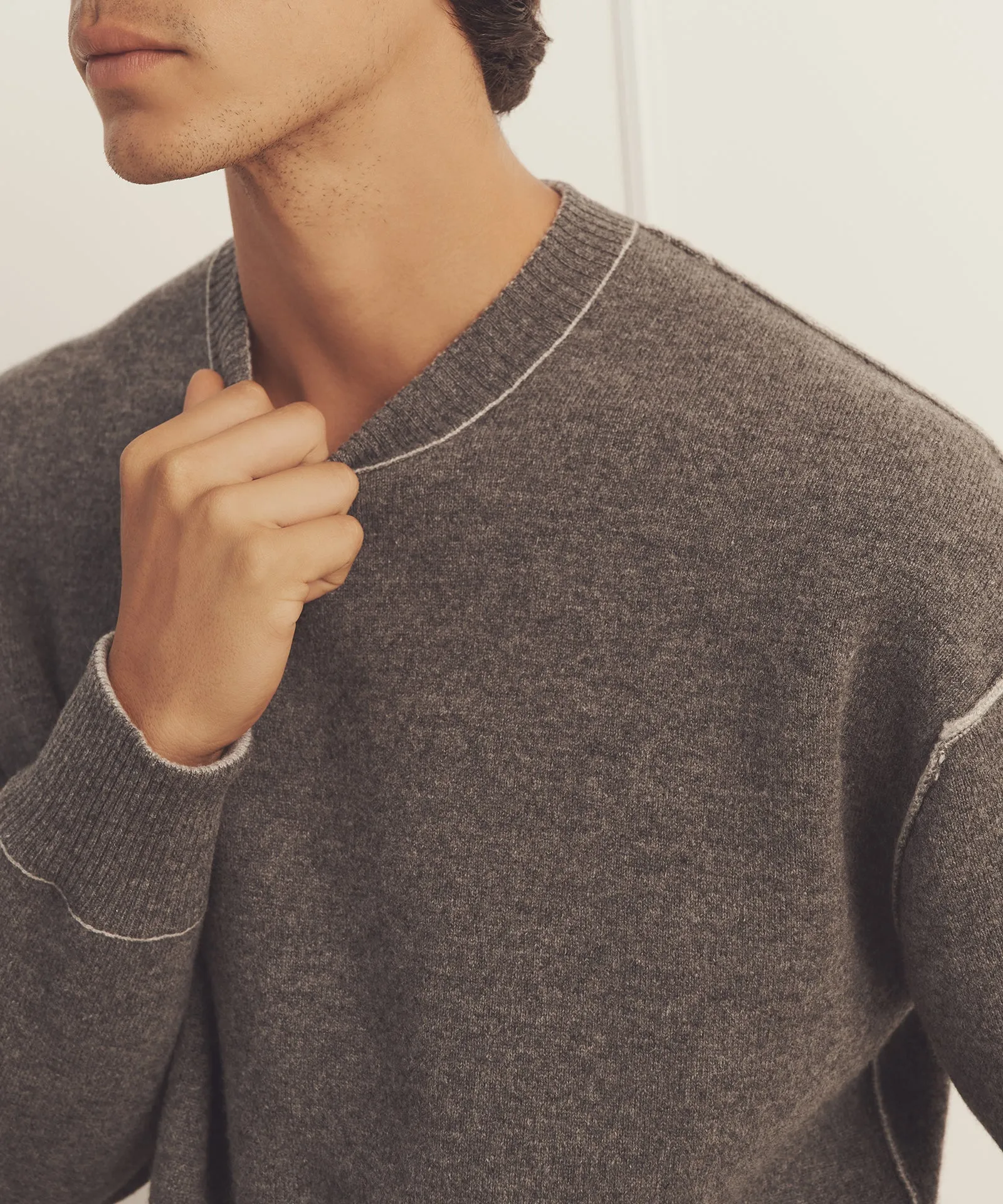 Super Luxe Cashmere Double Faced Crewneck