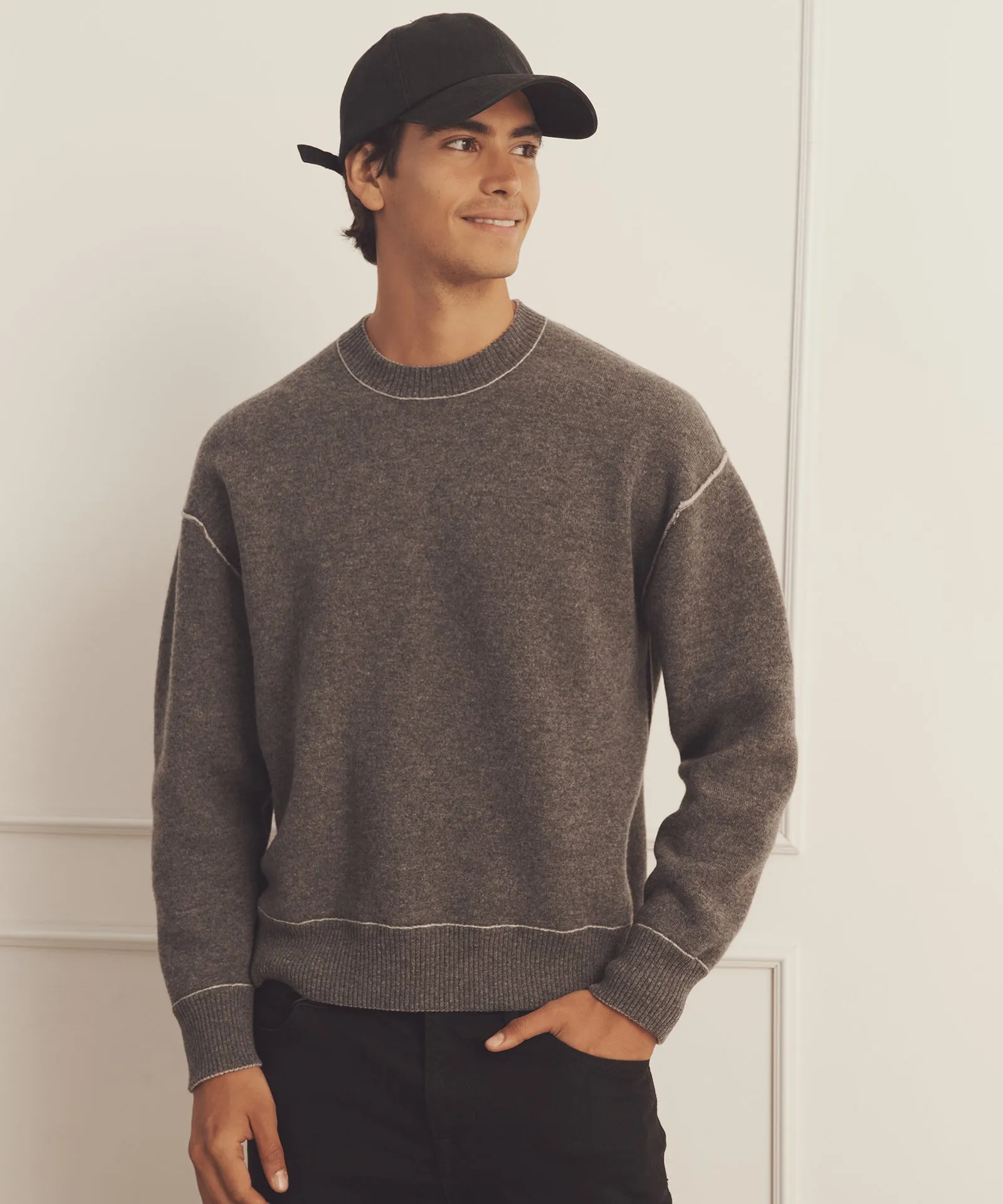 Super Luxe Cashmere Double Faced Crewneck