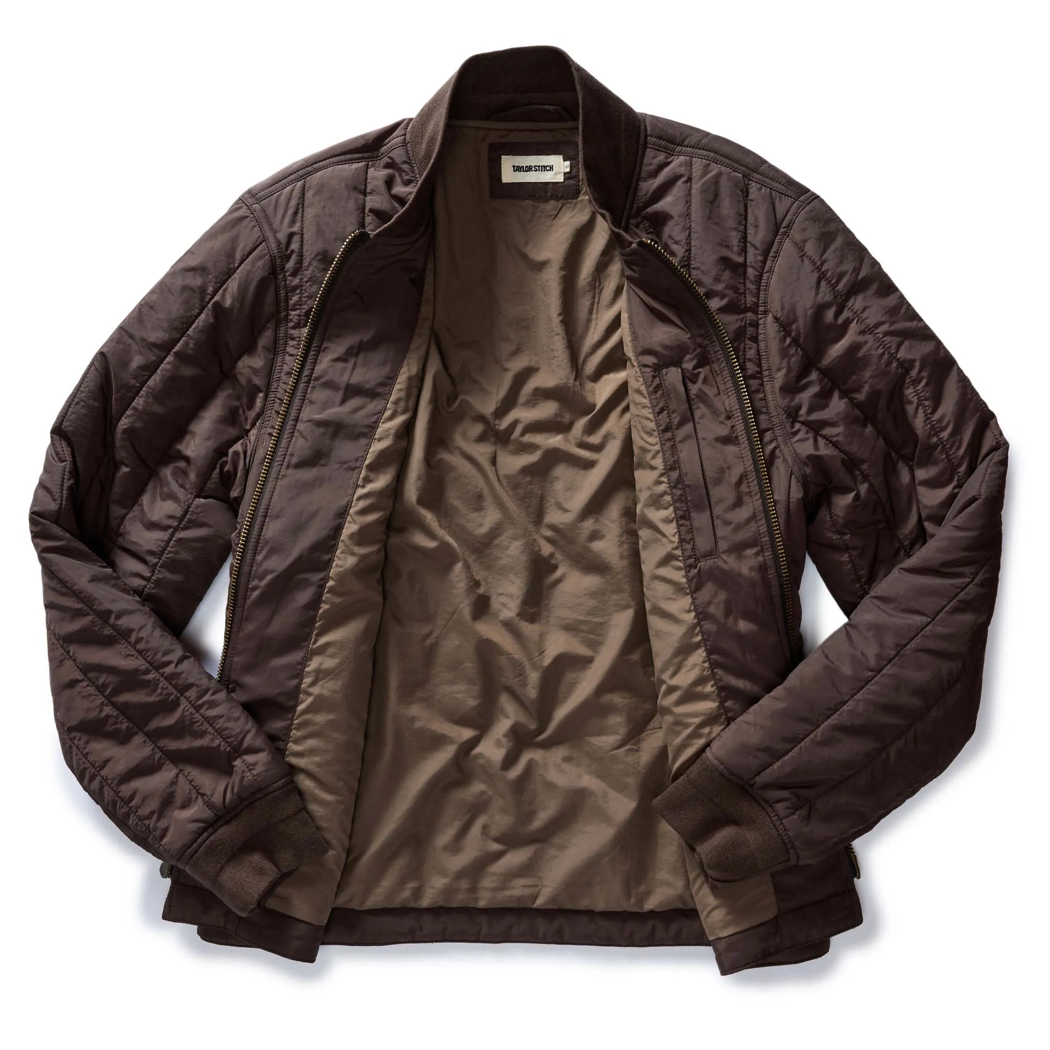 The Able Jacket in Soil Quilted Nylon