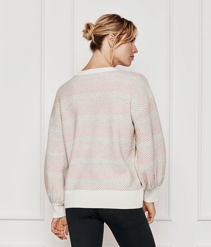 The Coziest Cashmere Blend Soft Stripe Sweater - Main