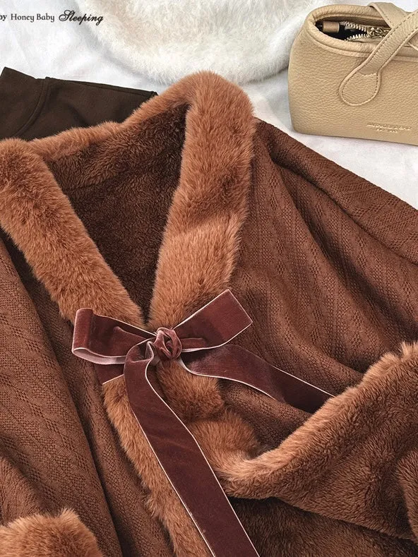 The Snow Season Faux Fur Cape