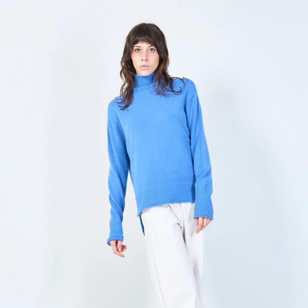 Turtleneck relaxed fit sweater wholesale