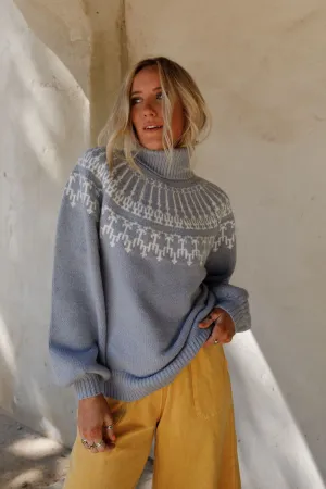 Vaiana Turtleneck Sweater - Blue