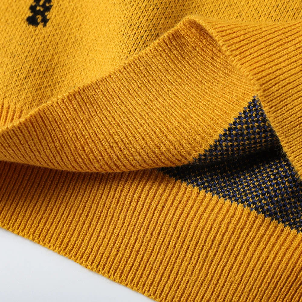 Vauva FW23 - Boys Embroidered Cotton Pullover (Yellow)