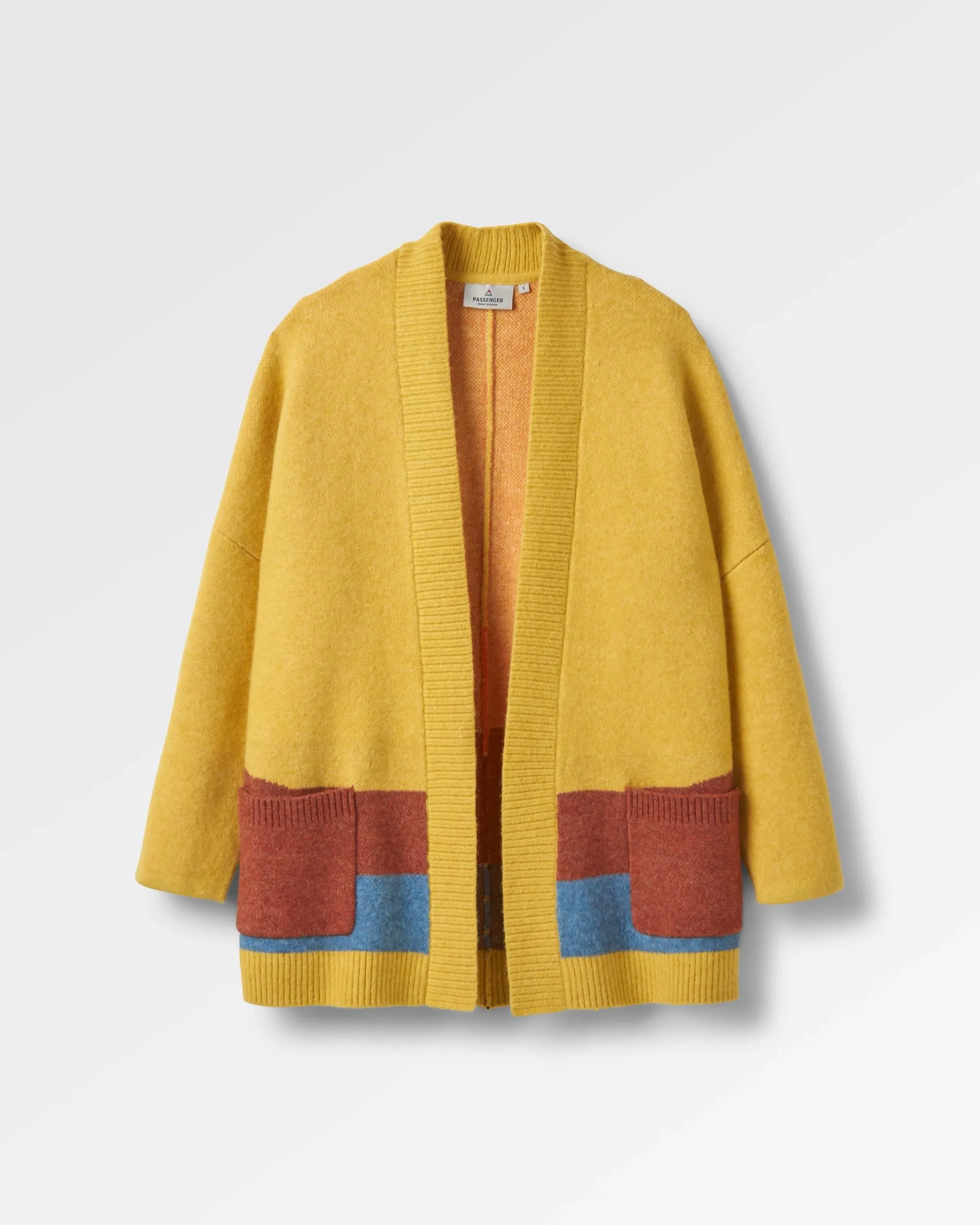 Vista Recycled Knitted Cardigan - Amber Gold