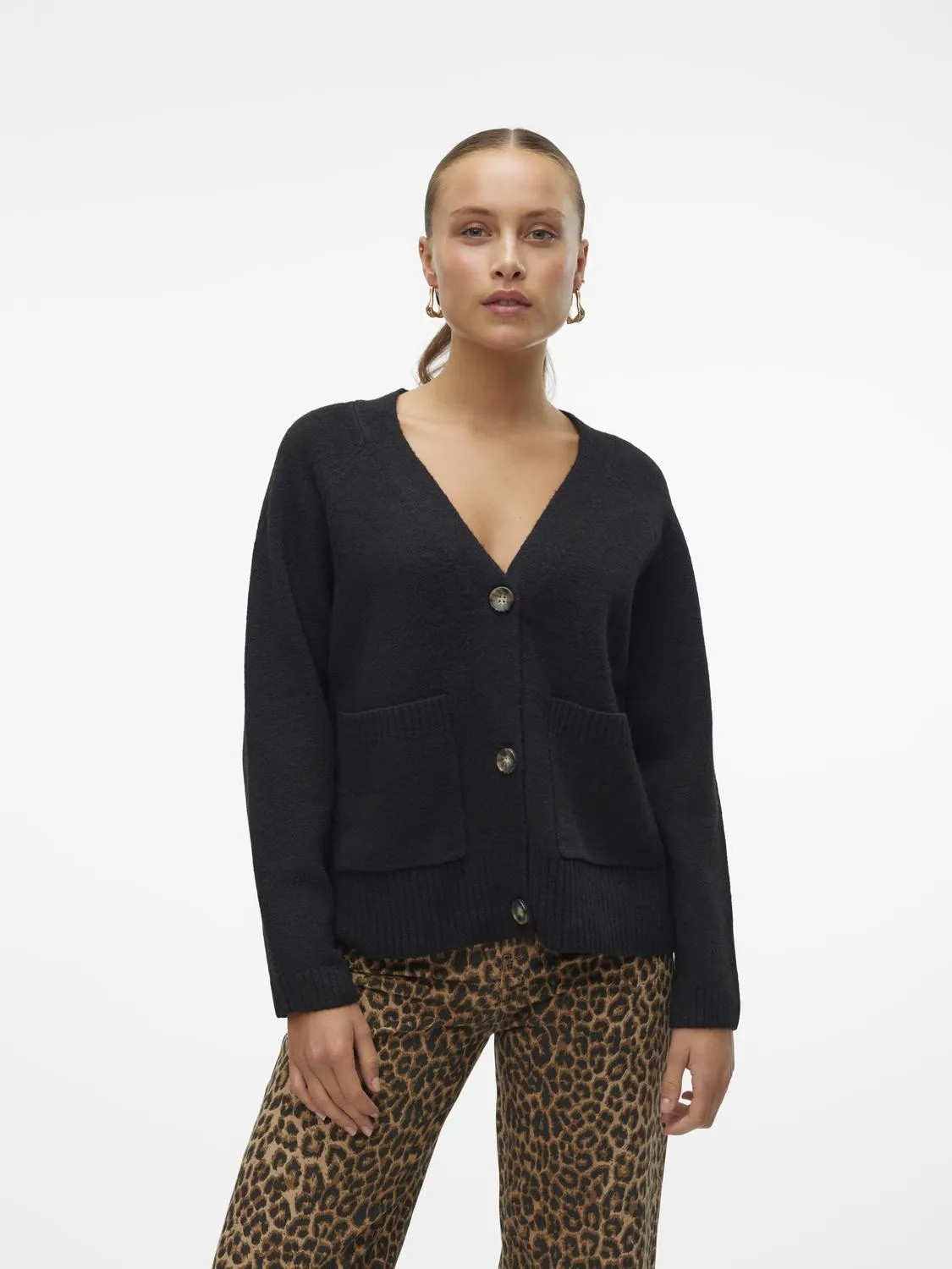 VMBOOM LS V-NECK BUTTON CARDIGAN GA