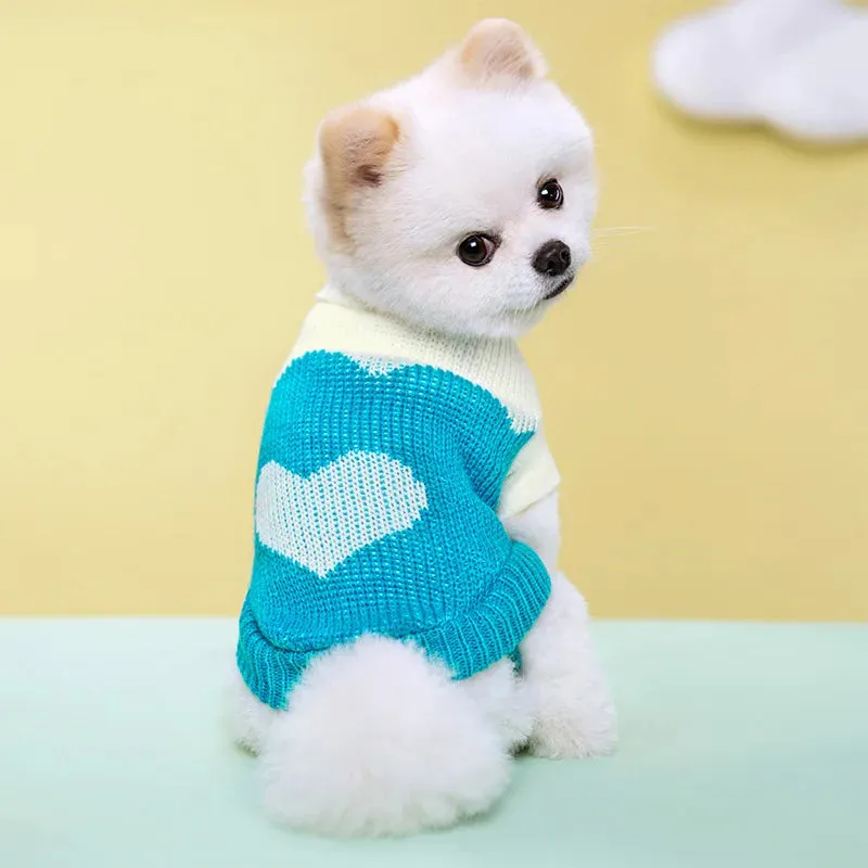 Warm Elegance for Petite Paws: Puppy Knitted Sweater - Autumn and Winter Cozy Turtleneck for Small Dogs and Cats - Soft Kitten Costume Perfect for Yorkies, Chihuahuas, and Pugs