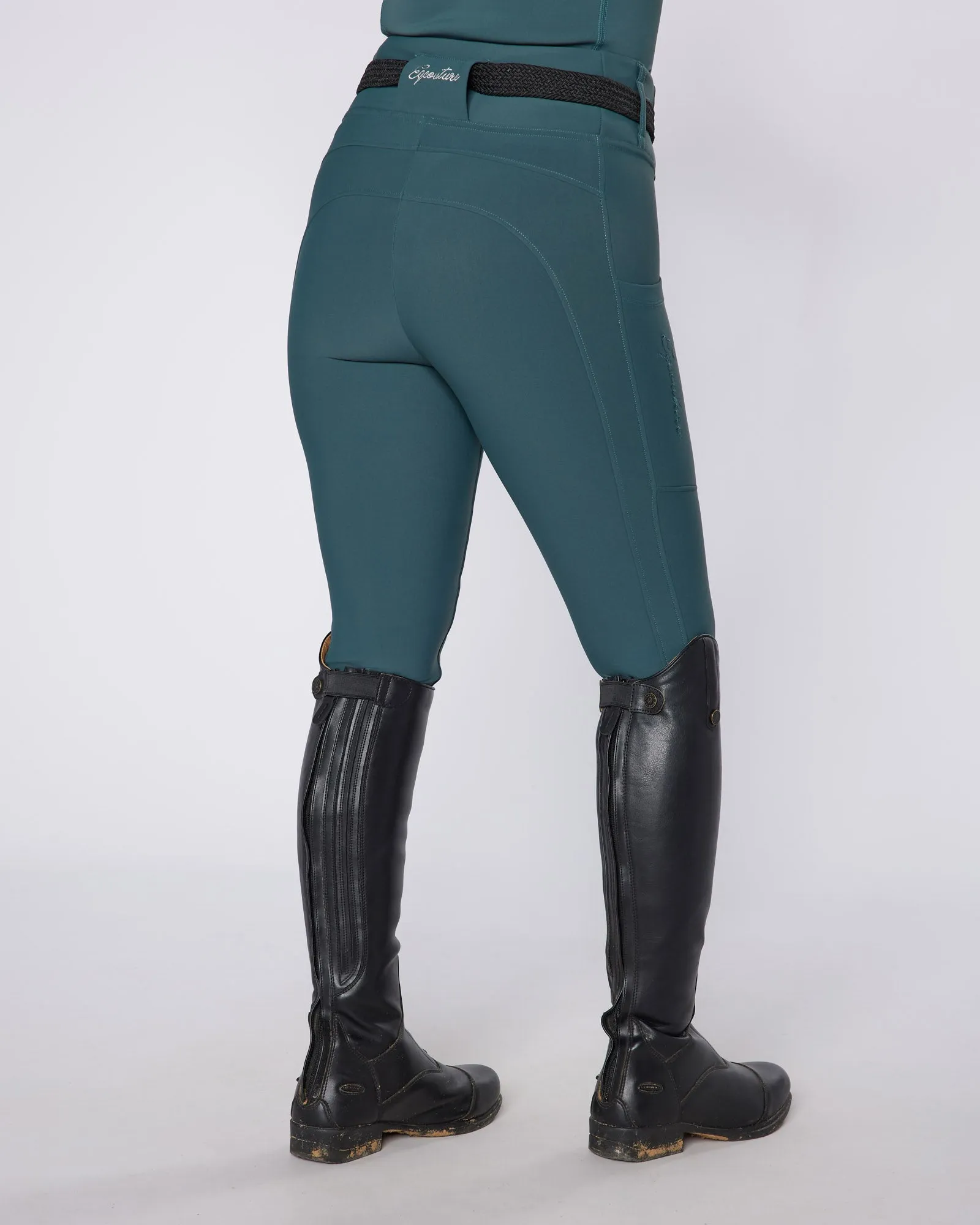 WINTER Emerald Riding Leggings / Tights with Phone Pockets - NO GRIP / SILICONE