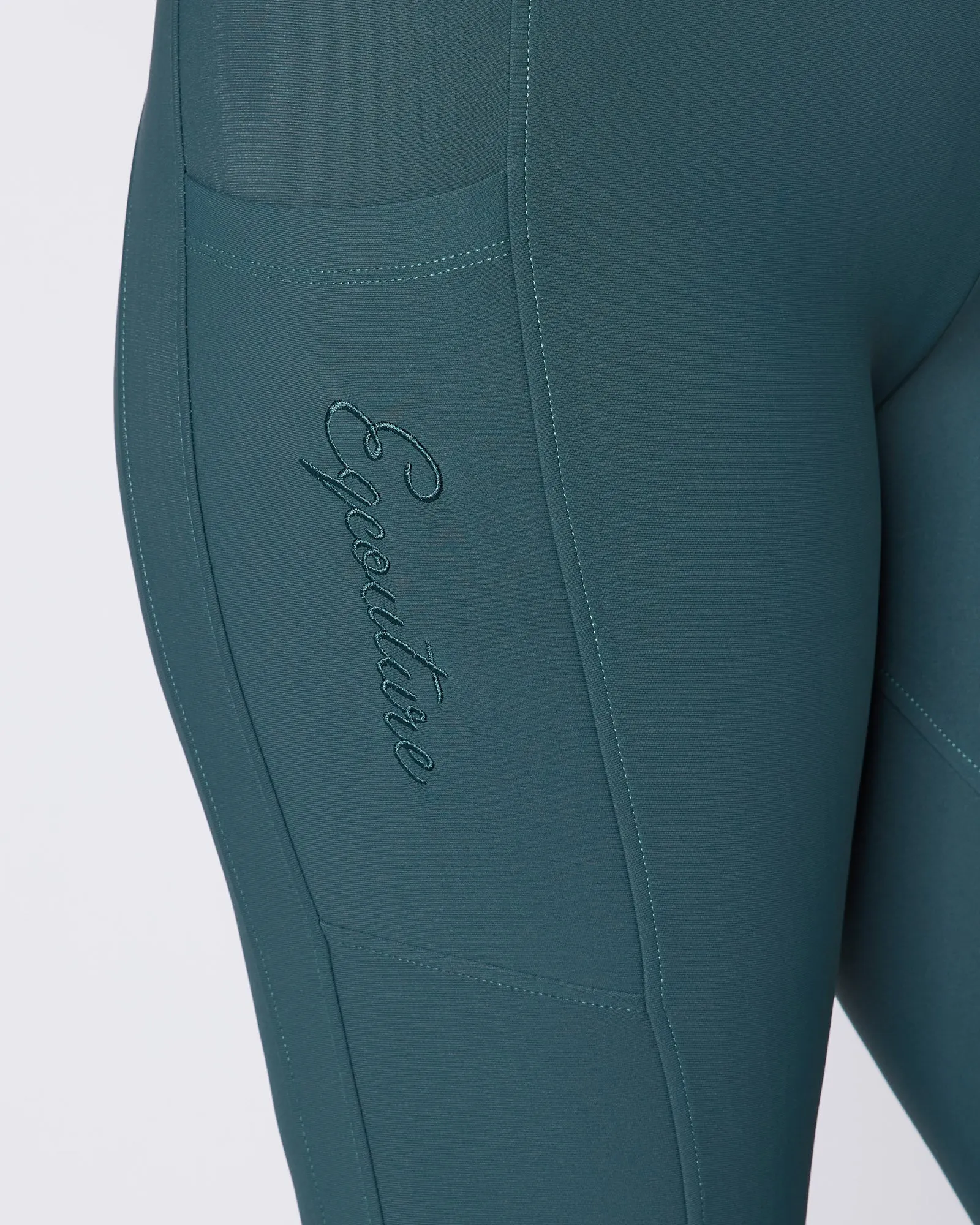 WINTER Emerald Riding Leggings / Tights with Phone Pockets - NO GRIP / SILICONE