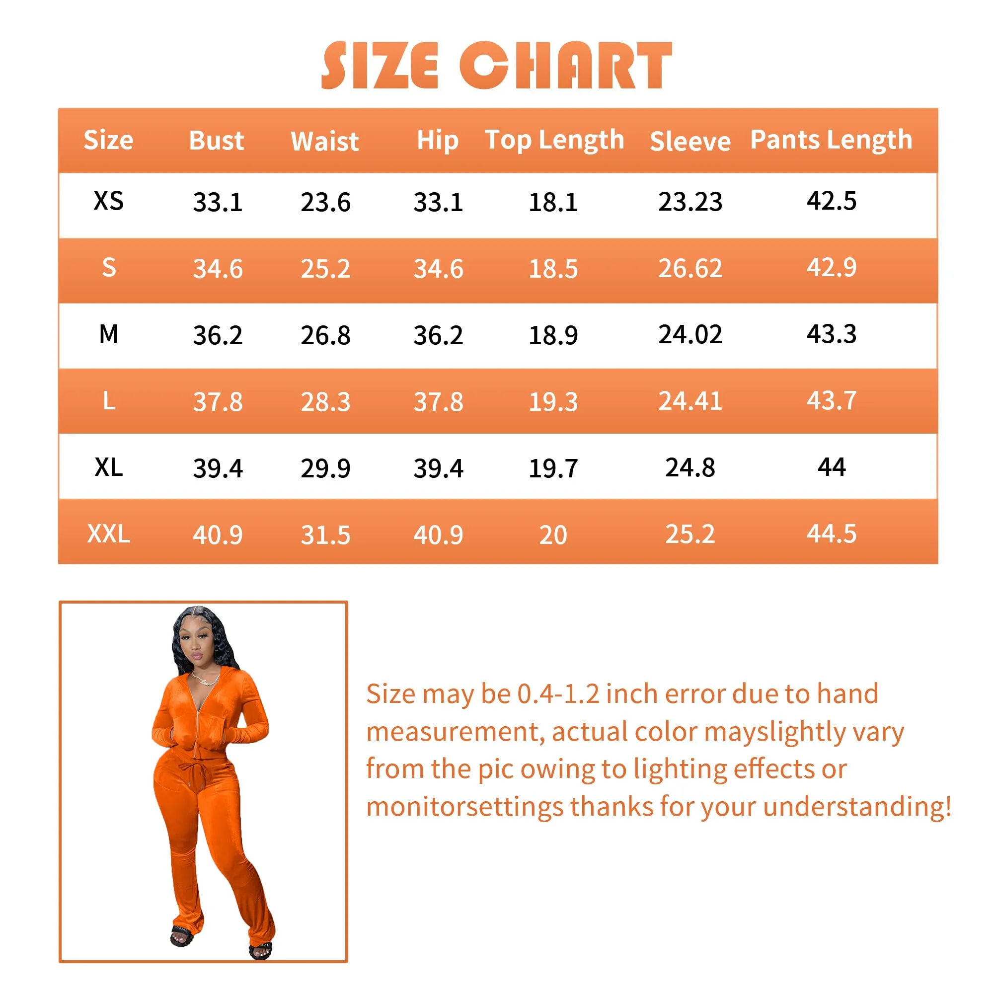 Womens 2 Piece Velour Hoodie Jogger Tracksuit Two Piece Outfits for Women, Long Sleeve Full-Zip Up Velvet Crop Tops Jacket Flared Pants Fall Lounge Matching Sets Sportswear Jogging Sweatsuit Pockets