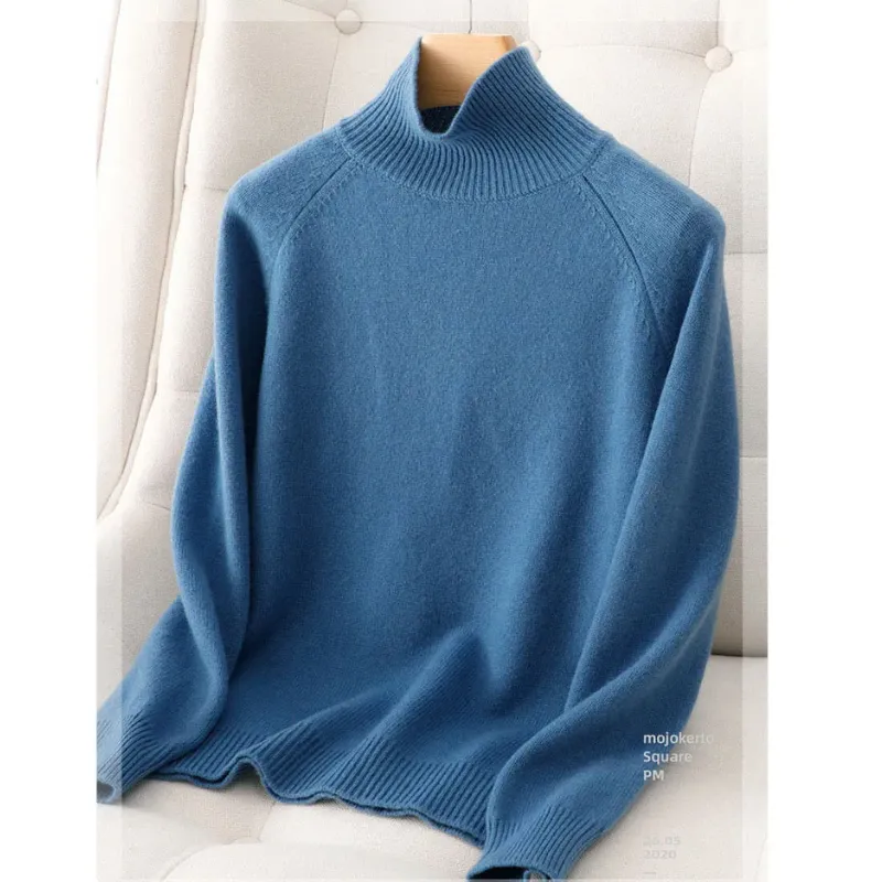 Women's Windproof Knitted Turtleneck Jumper | Ideal for Autumn/Winter