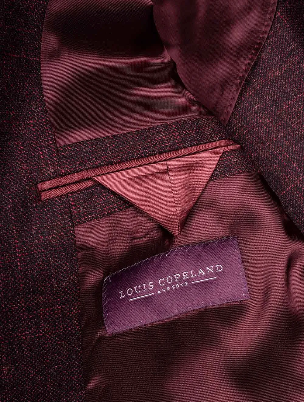 Wool Silk Cashmere Burgundy Jacket Burgundy