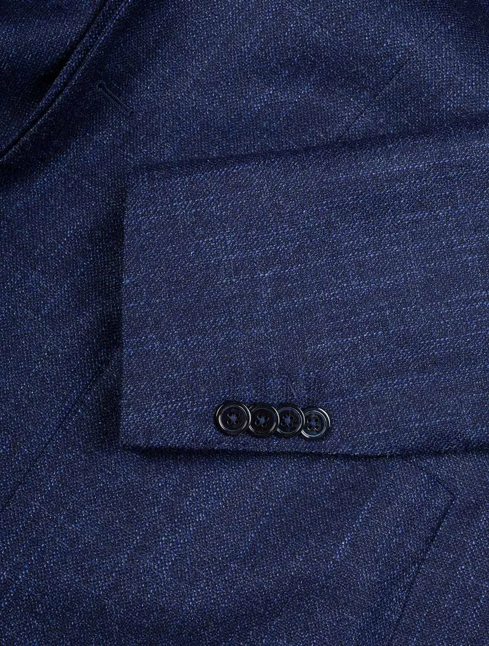 Wool Silk Cashmere Sports Jacket Blue